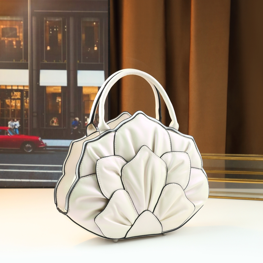 Meela & Jack Women's Elegant Floral-like handbag - Luxury Purse with Zipper Closure, Detachable Strap - White Everyday & Formal Bag for Women, Wedding, Office, Party - European Collection, Wedding Tote, Sophisticated Design, Highquality Finish, Fashionable Accessory, Bridal Accessory