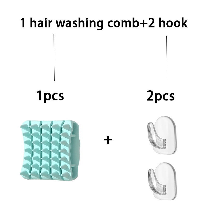 TEMU Brosse de Shampooing pour Massage du Cuir , Peigne de Lavage de Cheveux à Main, Convient aux Hommes et Femmes pour Tous Types de Cheveux,