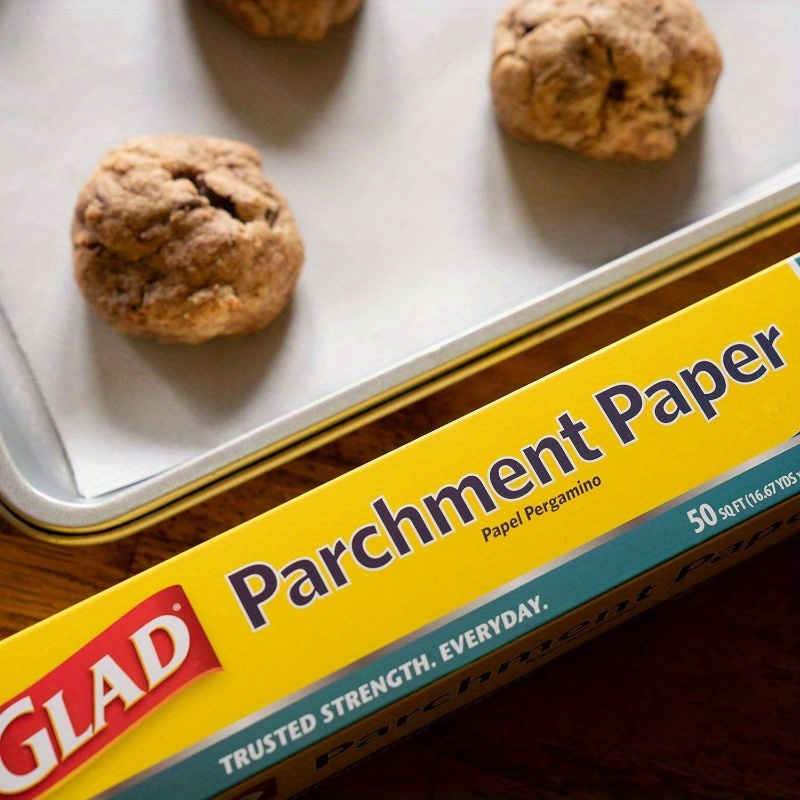 50 sq ft   parchment paper roll - pre-cut baking sheets for oven, microwave & freezer | food-safe, greaseproof & heat-resistant | easy   for, muffins, grilling, air fryer | reusable or disposable bakeware alternative, food storage, kitchen essential,   material, durable sheet, professional chefs, home bakers Product details 2