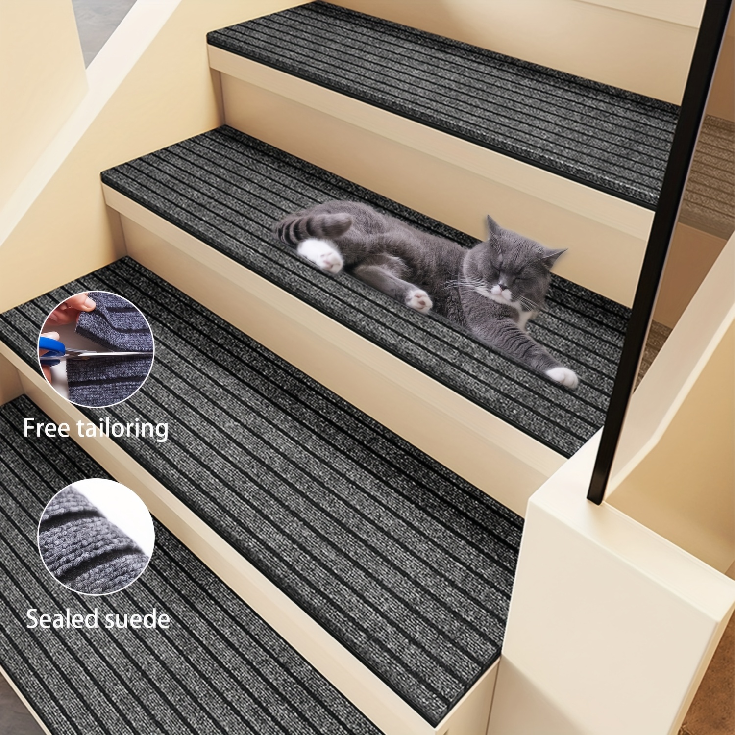 15 pack non slip stair treads carpet reusable stair Temu Australia