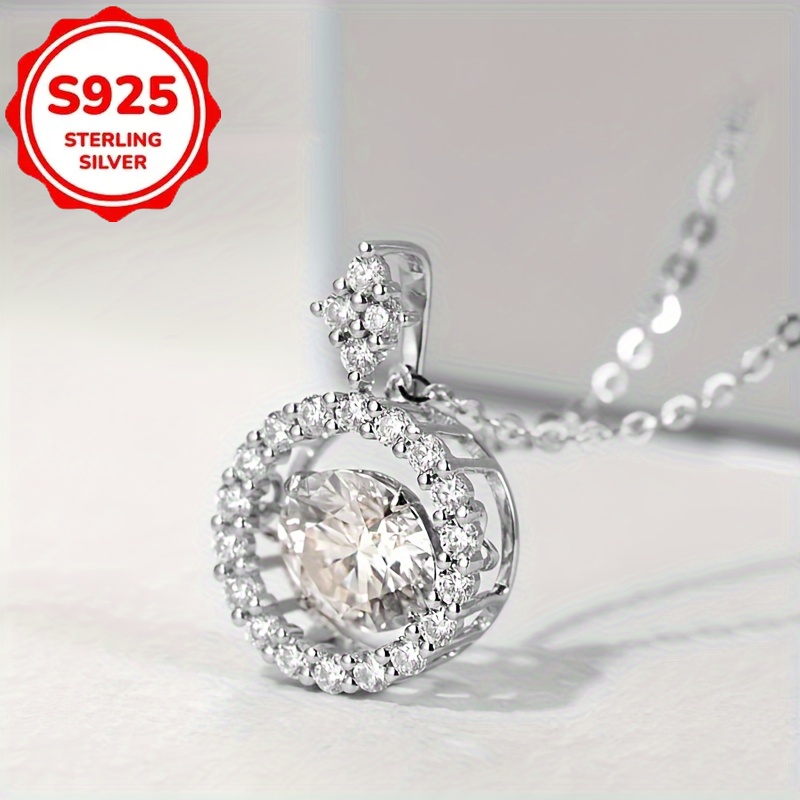 TEMU Hot Selling S925 Sterling Silver Women's Heartbeat Pendant, Pursuing , Flexible Collarbone Chain, Daily Party Gift, Banquet Gift, The Gift For