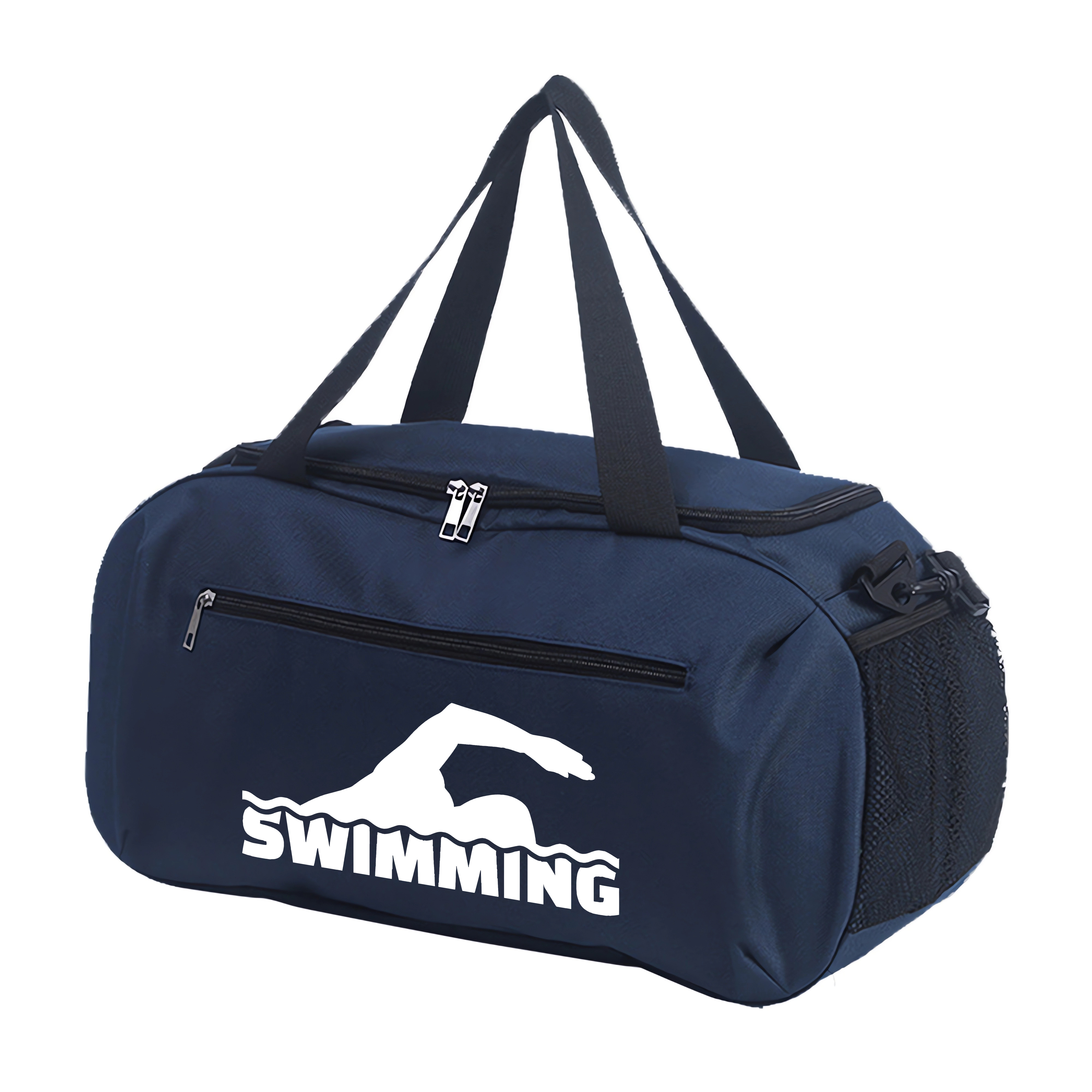 TEMU Swimming Theme Printed Travel Bag, Large Capacity Sports Fitness Tote, Carry-on And Backpack, Multi-compartment Storage For Swimming Gear And