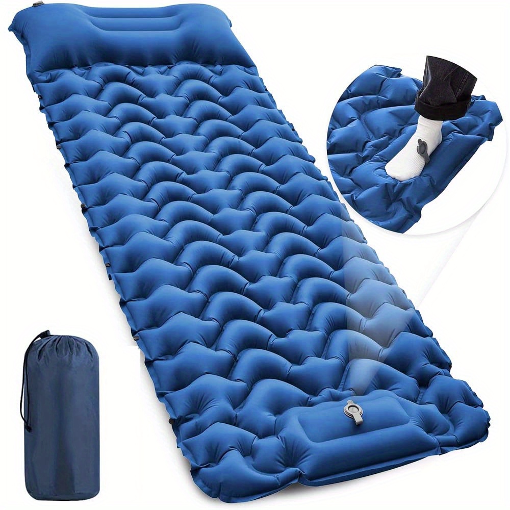 E-shop Aufblasbares Schlafmatte Mit Fußpumpe Für Outdoor Wandern Camping Bergsteigen Radfahren
