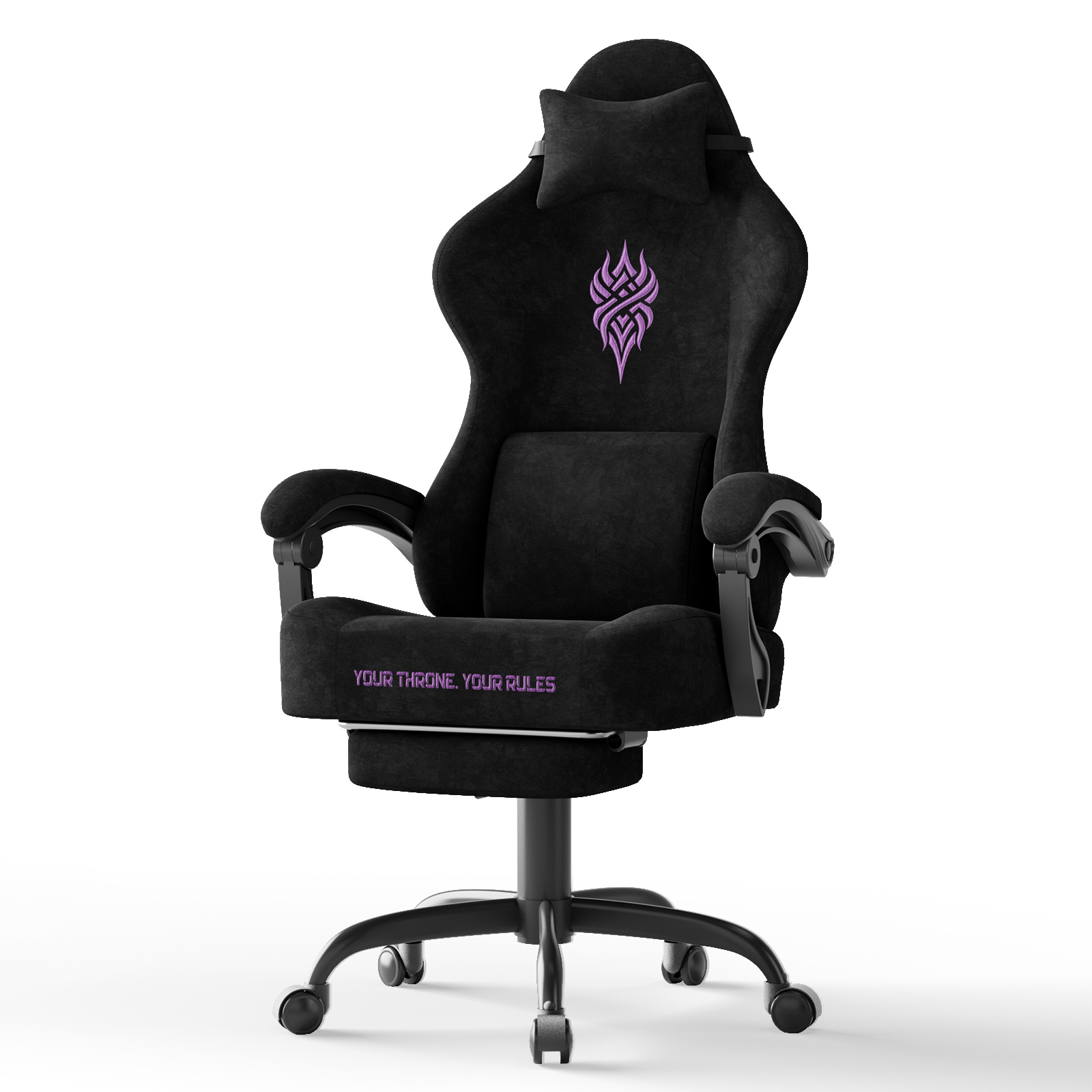 Chair With Footrest, Ergonomic Chair, Gaming Cabin Level , Gaming Office, Sedentary, Comfortable, Velvet Fabric, Material, Adjustable Height And Angle