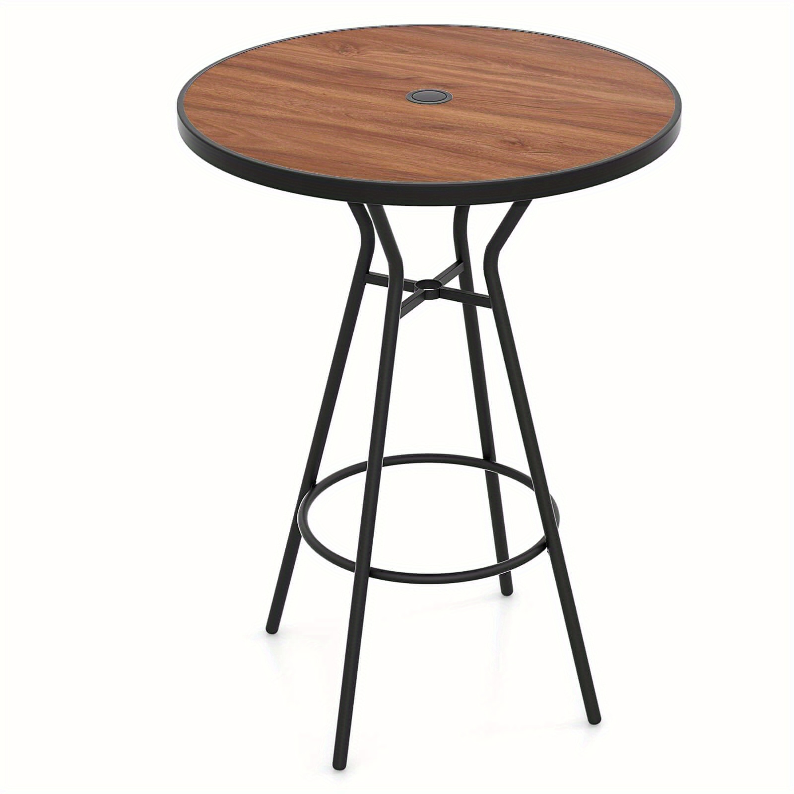 outdoor glass table with umbrella hole sold on Temu United States