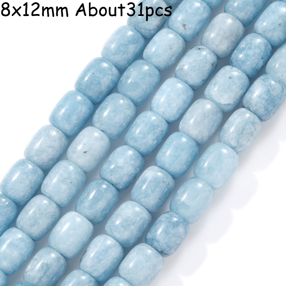 TEMU Perles et assortiments de perles 1 de perles seau aigue-marine pour la fabrication de bijoux, bricolage, collier, bracelet, matériel décoratif,