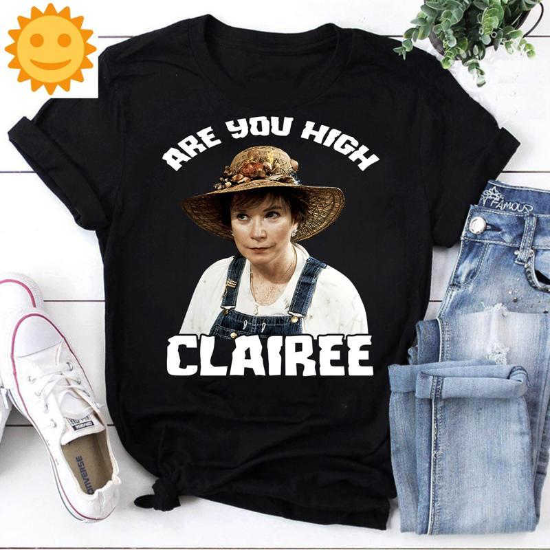 

Vintage-inspired 'are You High Clairee' T-shirt - 100% Cotton, Casual Fit, Machine Washable - All