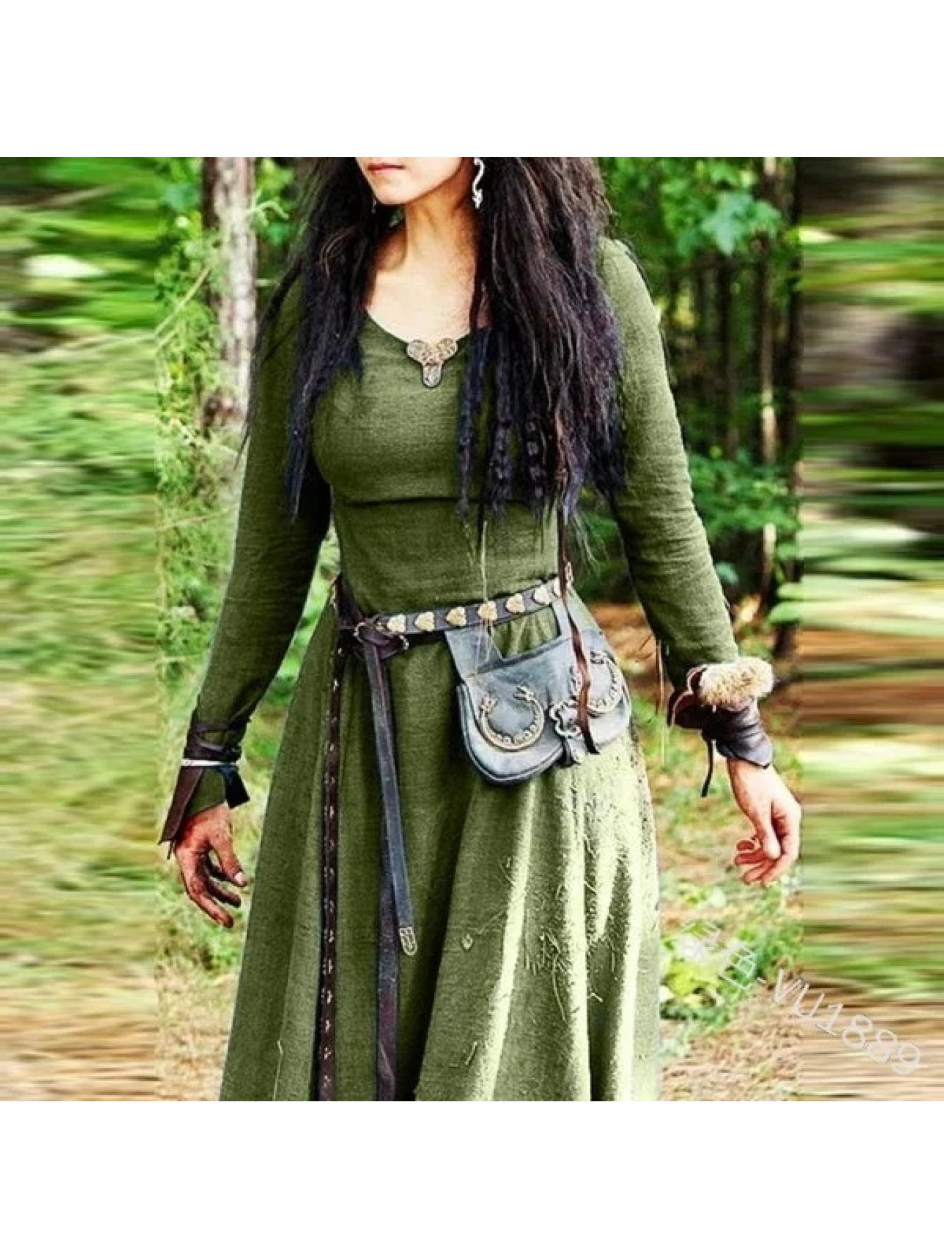 Plus Size, Women's Medieval Renaissance Long Dress, Crew Neck Long Sleeve  Fitted Gown, LARP Cosplay Costume, Vintage Performance Robe, Wine Green