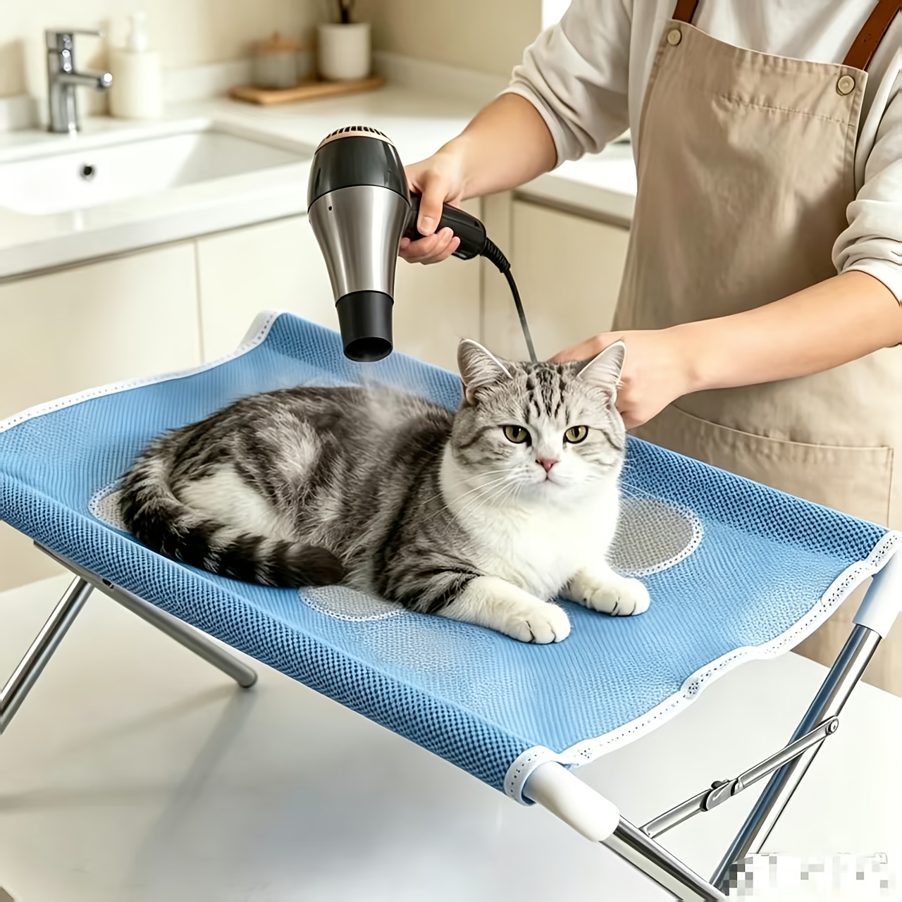 TEMU Fixed Pet Grooming Hammock, Suitable For Small To Medium Cats And Dogs, With Mounting Bracket. Designed Specifically For Bathing, Grooming, And