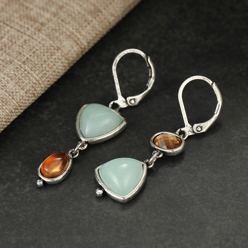 TEMU Boucles d'oreilles asymétriques bohèmes vintage à crochet, bijoux ethniques tendance, cadeau pour femmes, vacances et