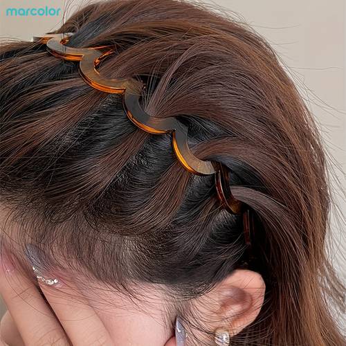 1 3pcs womens retro tortoise headband high top non slip lace tooth comb hair suitable for everyday easter parties vintage hair for braids buns updos