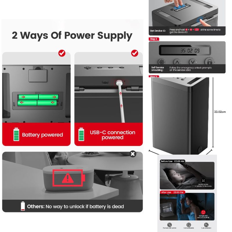 phone lock box with timer sold on Temu Australia