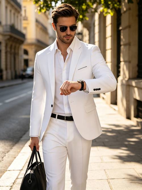 2pcs set mens suit jacket set suit jacket with trousers fit business professional formal wear groomsmen and groom wedding attire