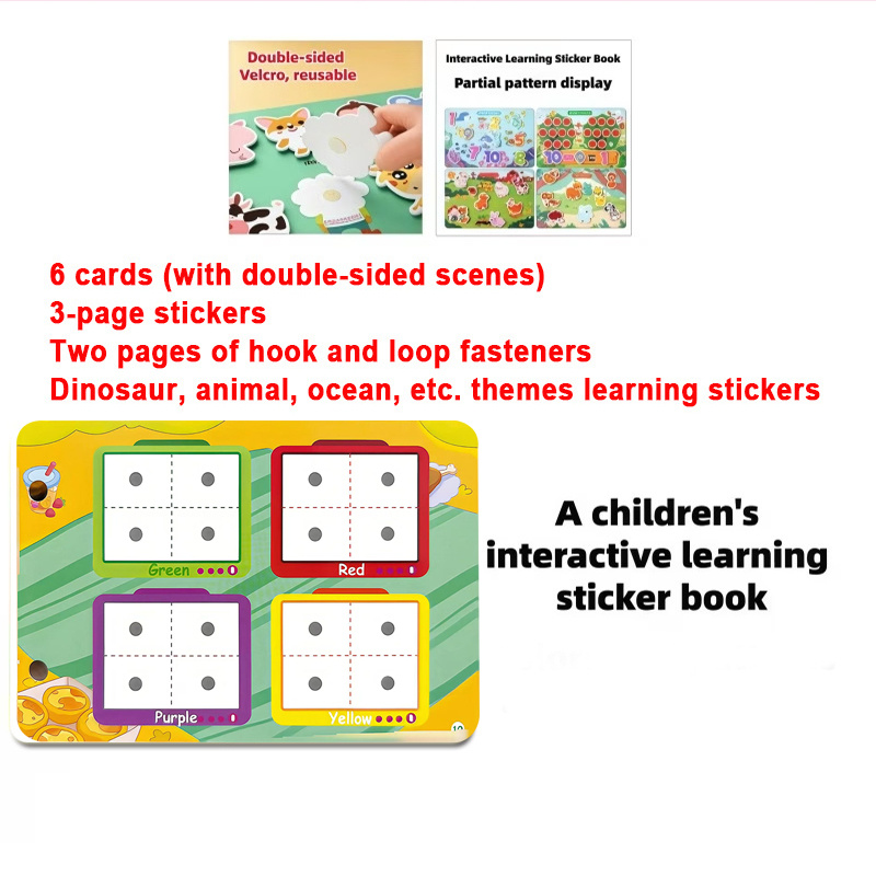 TEMU 'autocollants éducatif interactif pour enfants avec autocollants et autocollants sur , livres d'activités avec autocollants de correspondant à