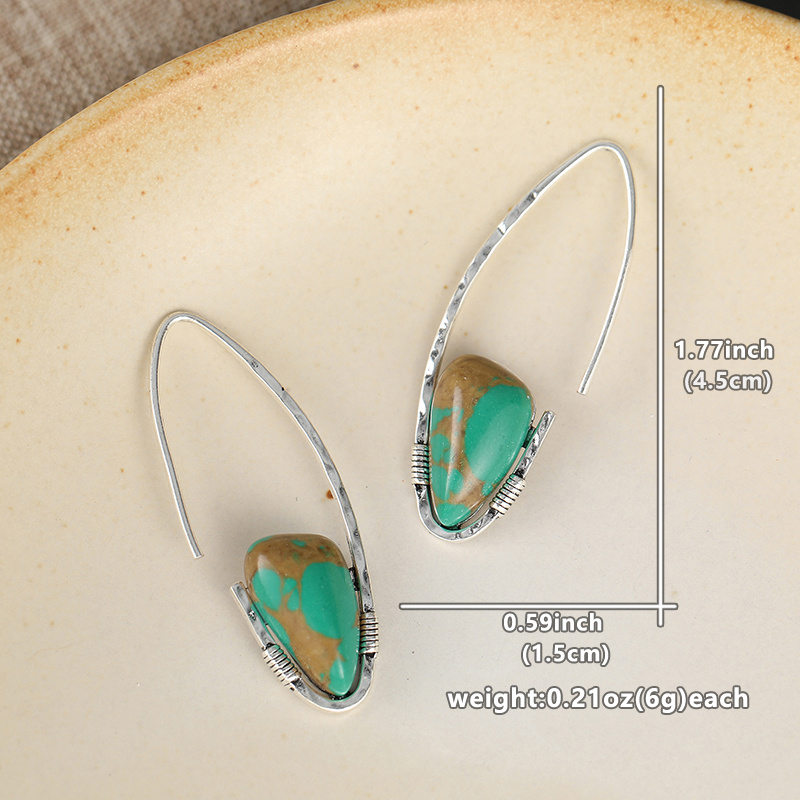 Bohemian Long Droplet-shaped Geometric Pendant Earrings
