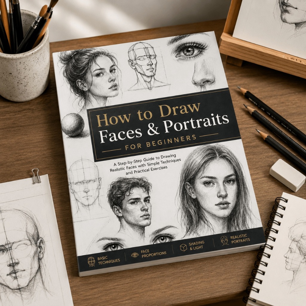 Beginner's Portrait Sketching Book, Step-by-Step Guide