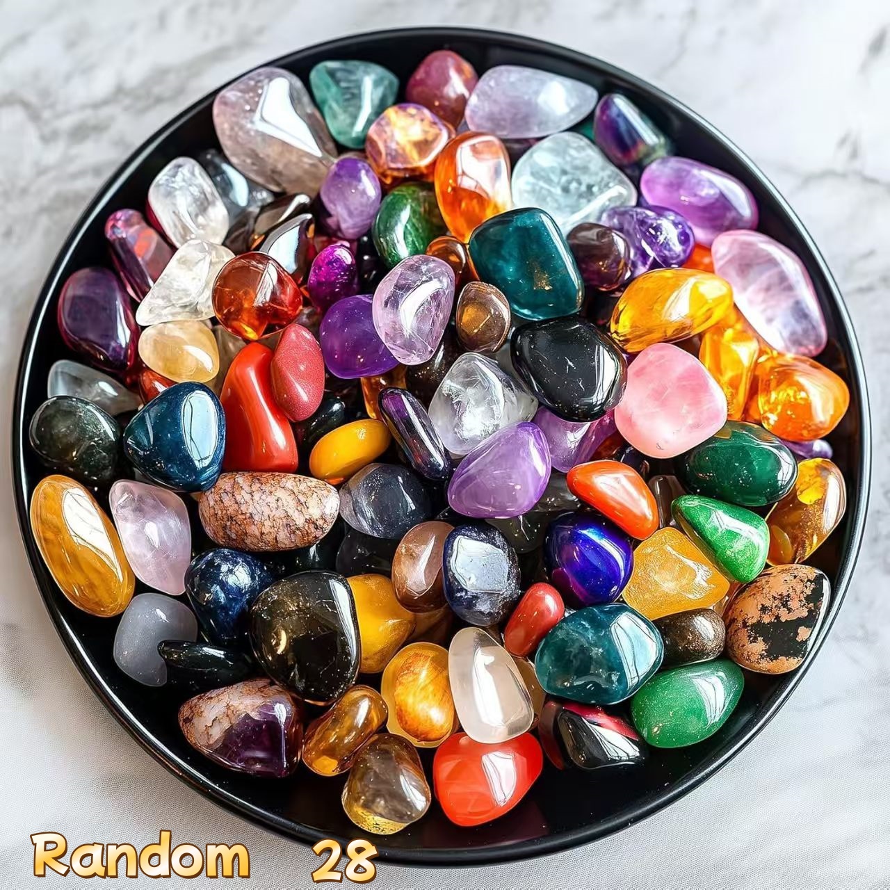 28pcs Rain Flower Stone Mineral Stones, Assorted Natural Stones, Irregular Polished Stones, Pebbles, Suitable For Home Decor, Interior Decoration, Random