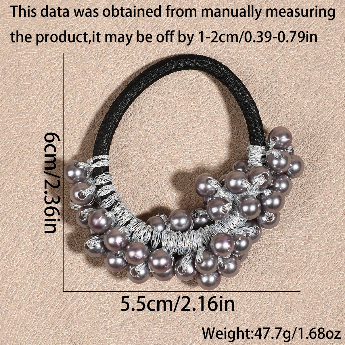 6pcs Pearl Hair Ties Elastic Hair Bands