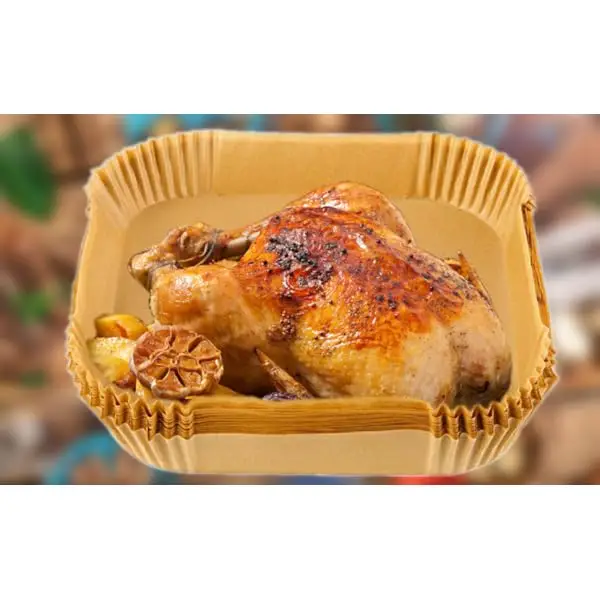 100pcs 7.9 inch square air fryer disposable paper liners - , grease-resistant parchment paper for instant vortex, & more - fries, chicken, shrimp & more - kitchen essentials, air fryer accessories, nonstick liner, square liner, greaseproof liner Product details 2