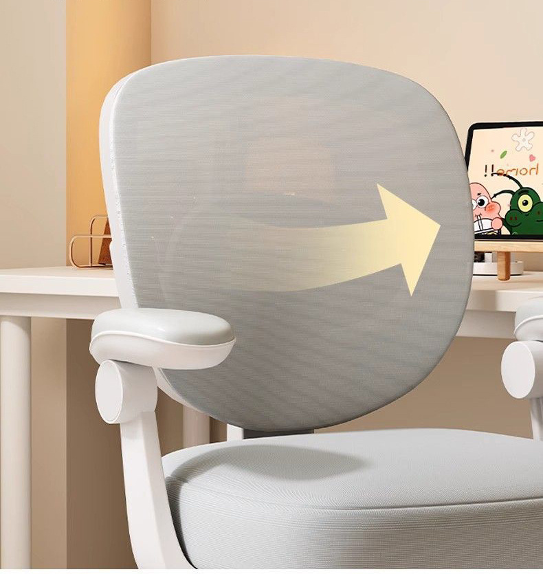 Silla de Trabajo Giratoria Ajustable con Cojín Suave - Silla de Oficina Ergonómica con Movilidad de 5 Ruedas, Estructura de Metal Resistente y Acolchada - Diseño Moderno Rosa y Gris para el Hogar