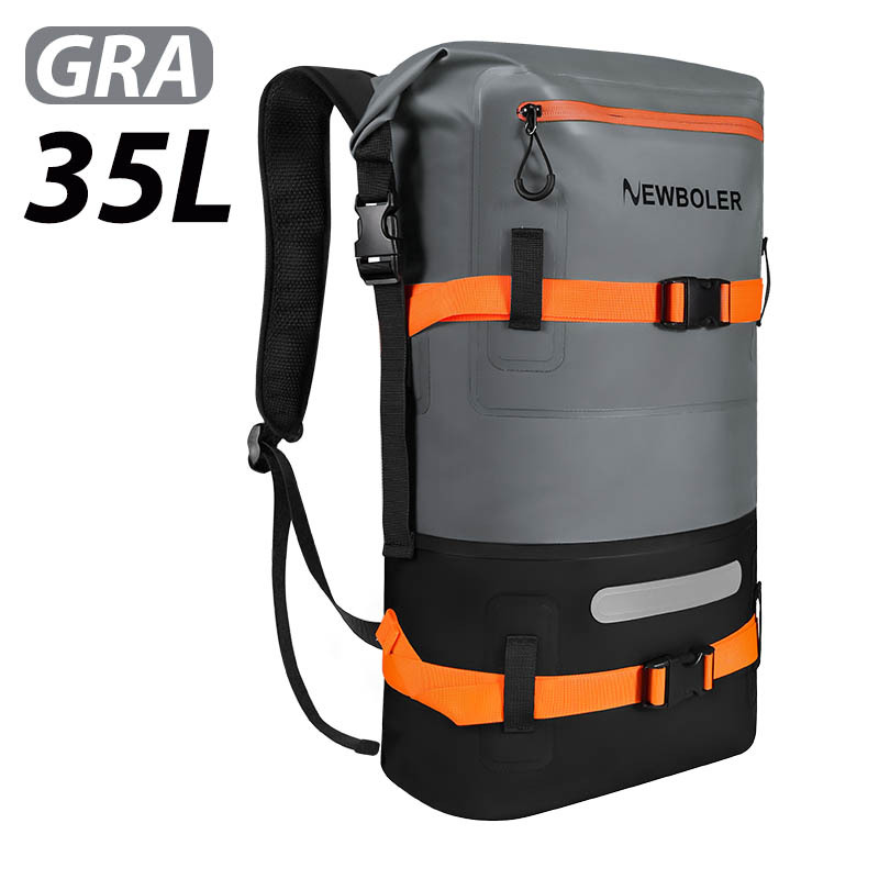 TEMU Sac Sec à Dos NEWBOLER 35L Unisexe, Sac Sec Respirant Robuste à Fermeture en Rouleau, Idéal pour Kayak, Aviron, Motos, Plage, Planche de Surf,