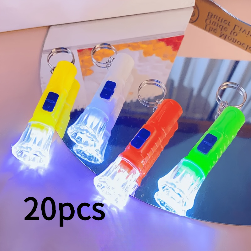 TEMU 20pcs!! Mini Flashlight, Emergency Flashlight, In Colors, Small Portable Flashlight, Novelty Holiday Gift, Christmas Gift, New Year's Holiday