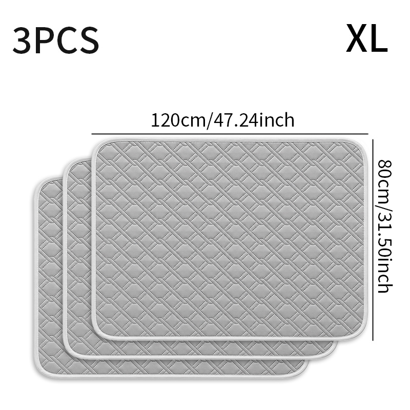 TEMU 3pcs Washable And Reusable Dog Pee Pads, Sleeping Mats, Mattresses - Odor-resistant, Cool, Available In Multiple Sizes, Durable Pet Training