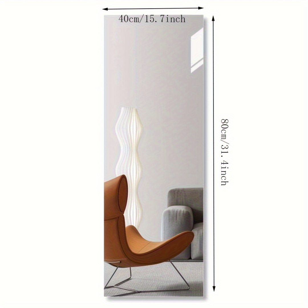 Scratch-Resistant HD Acrylic Wall Mirror, Lightweight Design