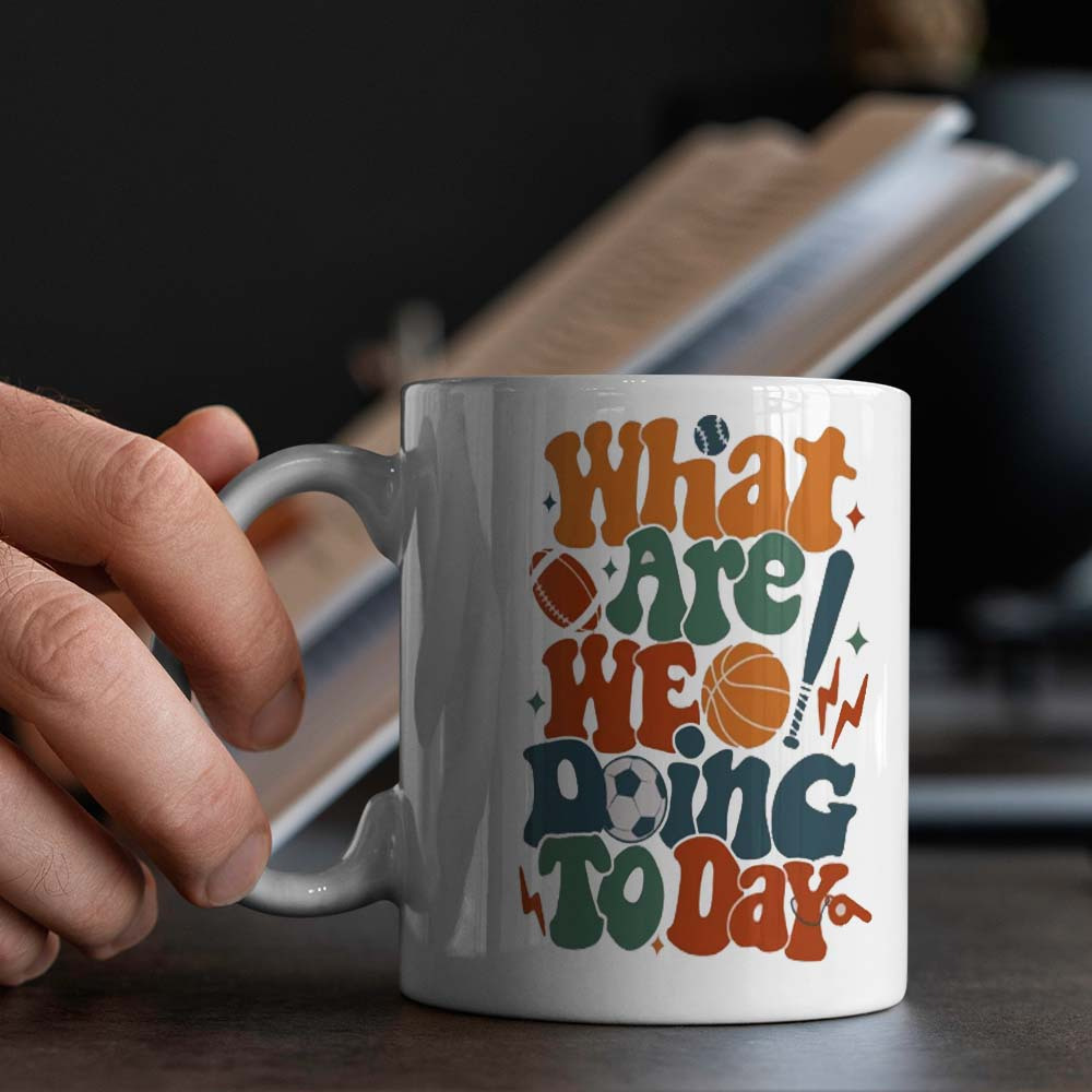 basketball fun text ceramic mug 1pc   cup for   ideal for office camping dining office camping dining details 1