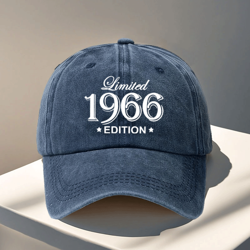 E-shop 1 Stück Limitierte Edition 1966 Vintage Baseballcap - Verstellbarer Snapback, Atmungsaktives 60er Retro-Design, Ideal für Outdoor-Aktivitäten,