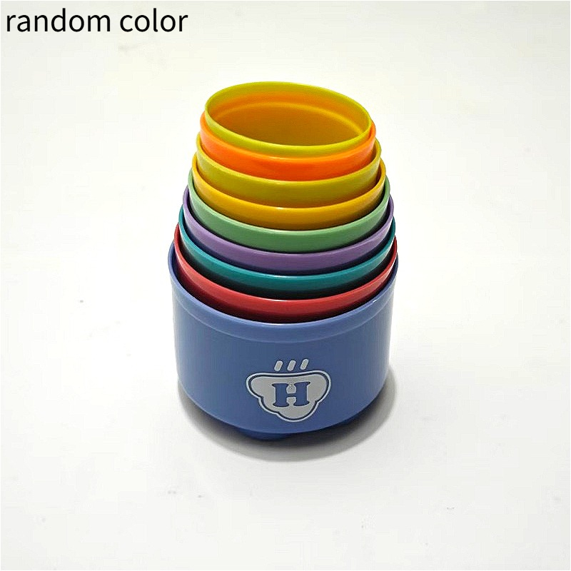 Colorful 9pcs Stacking Cups Toy for Toddlers, Fine Motor Skills Development