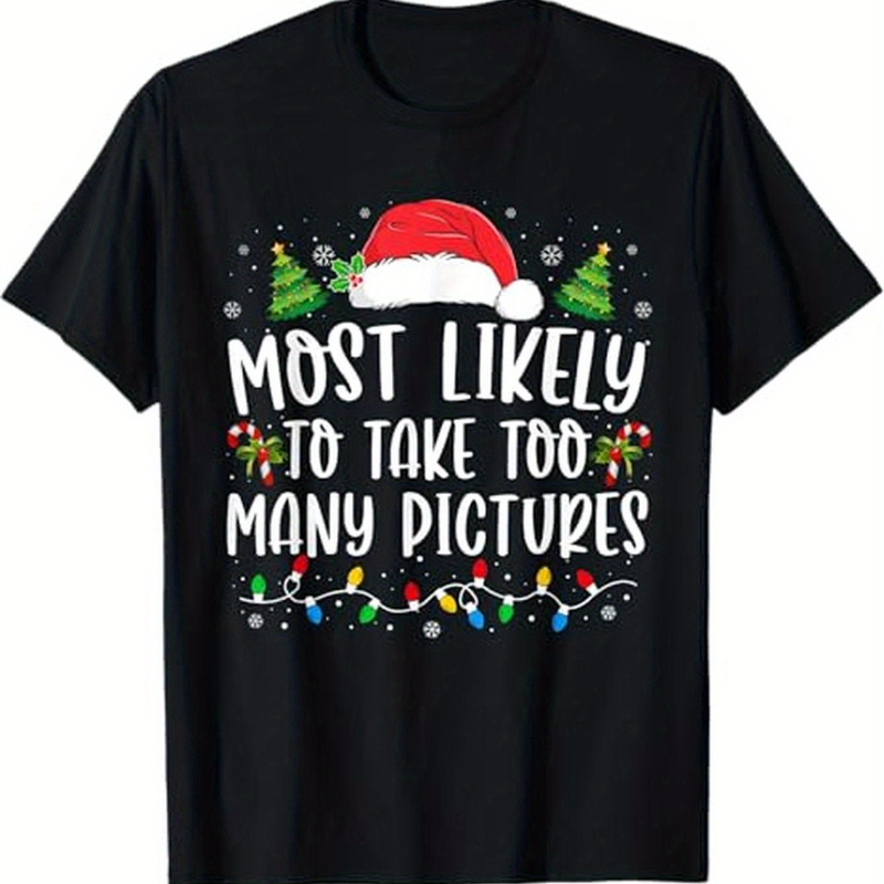 

' To Too Many Photos' Christmas T- - 100% , For Dad, Husband, - Fit, - , S-xxl