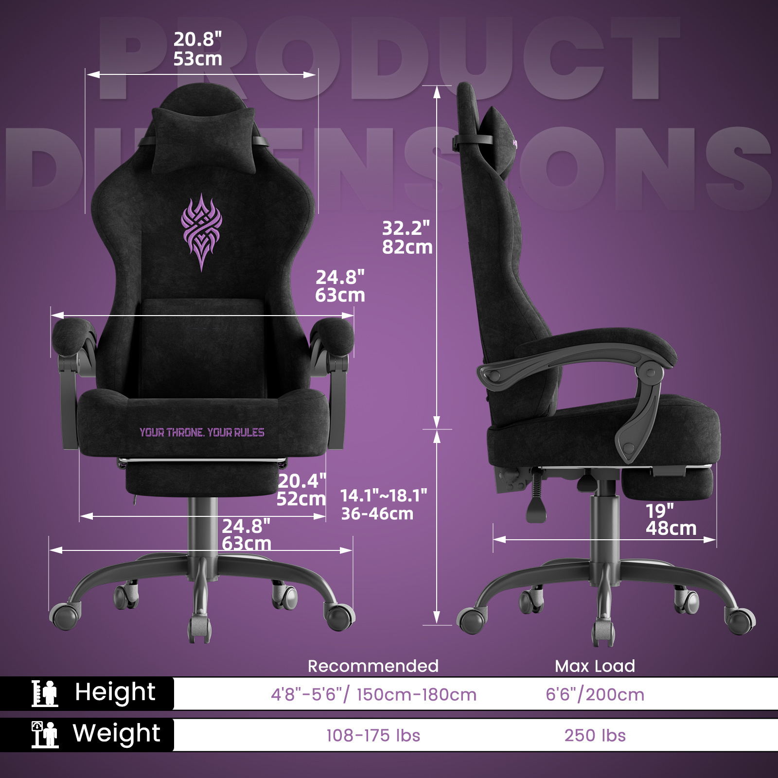 Ezmbl Ergonomic Gaming Chair With Spring Padding - Office Chair And Lumbar Support, Adjustable Tilt Angle/footrest, A Gift Idea For Christmas - Thank-you Gifts