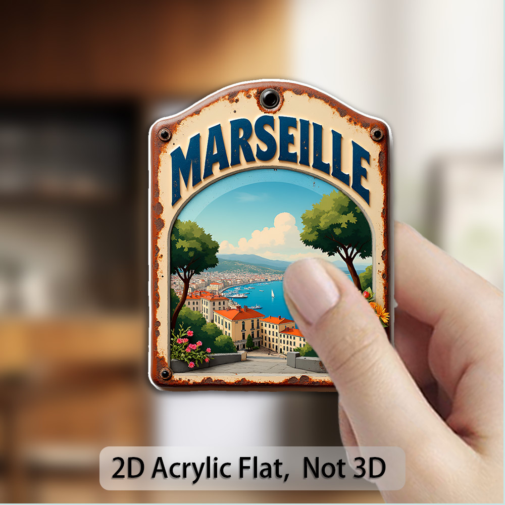 item picture 1pc 2d flat acrylic and rubber soft magnet vintage     metal     home kitchen decor winter and   gifts