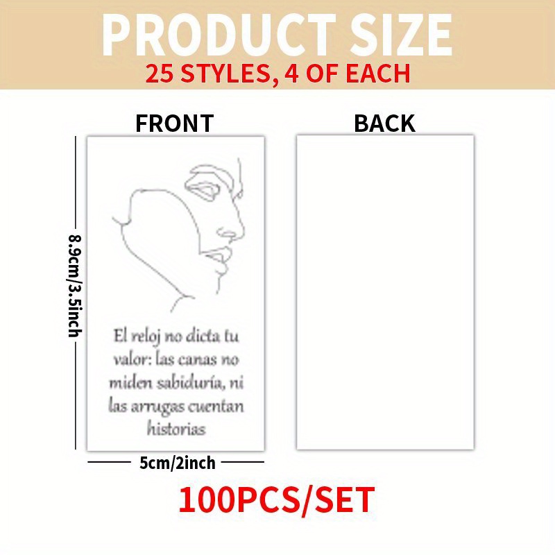 TEMU Juego de 100 Tarjetas con Citas Inspiradoras y Diseños Botánicos Coloridos para , , , Día de la , Día , Regalos de Pascua