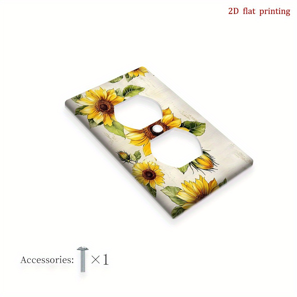 TEMU 1 pièce Plaque de Couverture d'Interrupteur Style - Impression Plate 2D Décorative avec , Installation à Encliquetage/Rétrofit , Compatible avec
