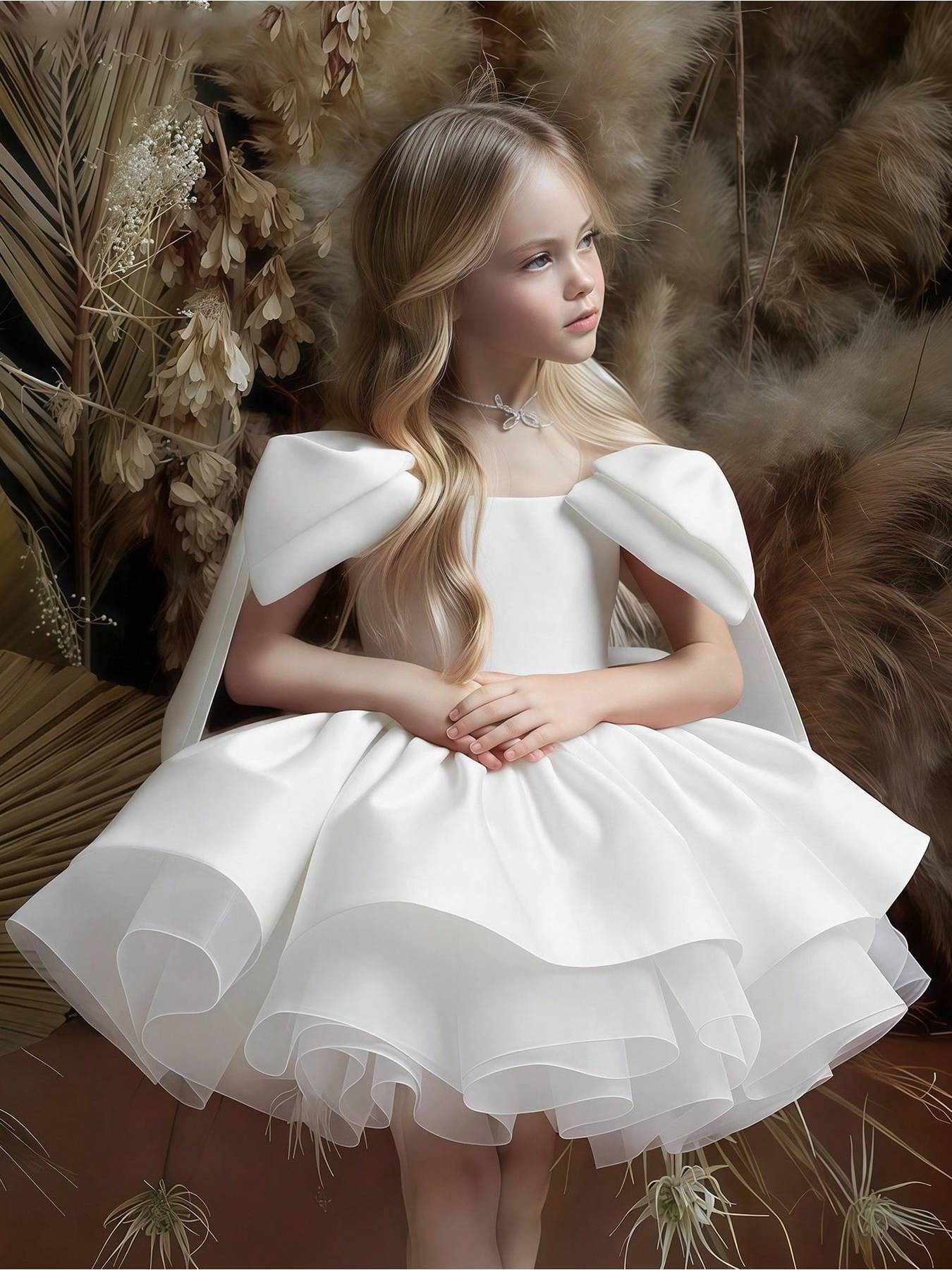 puffy holiday dress Light Blue Sequined Princess Dress for Girls | Light Blue / 3-4 Years (110cm)