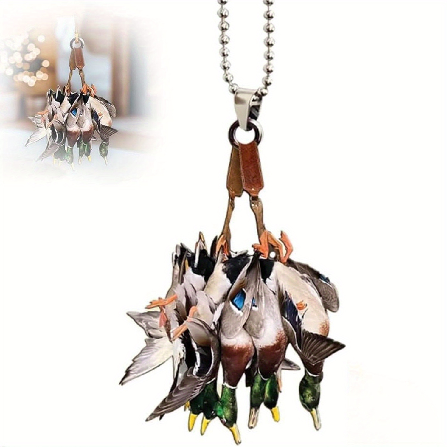 

2d Flat Boho-chic Acrylic Duck Hunting Ornament - Christmas Tree Decoration, Home & Party Decor