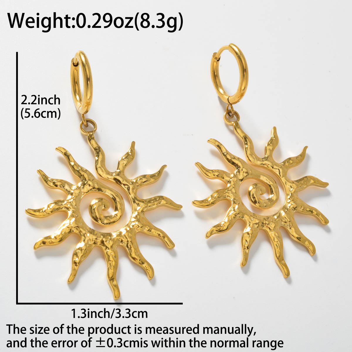 Gold-Toned All Seeing Eye Talisman Earrings