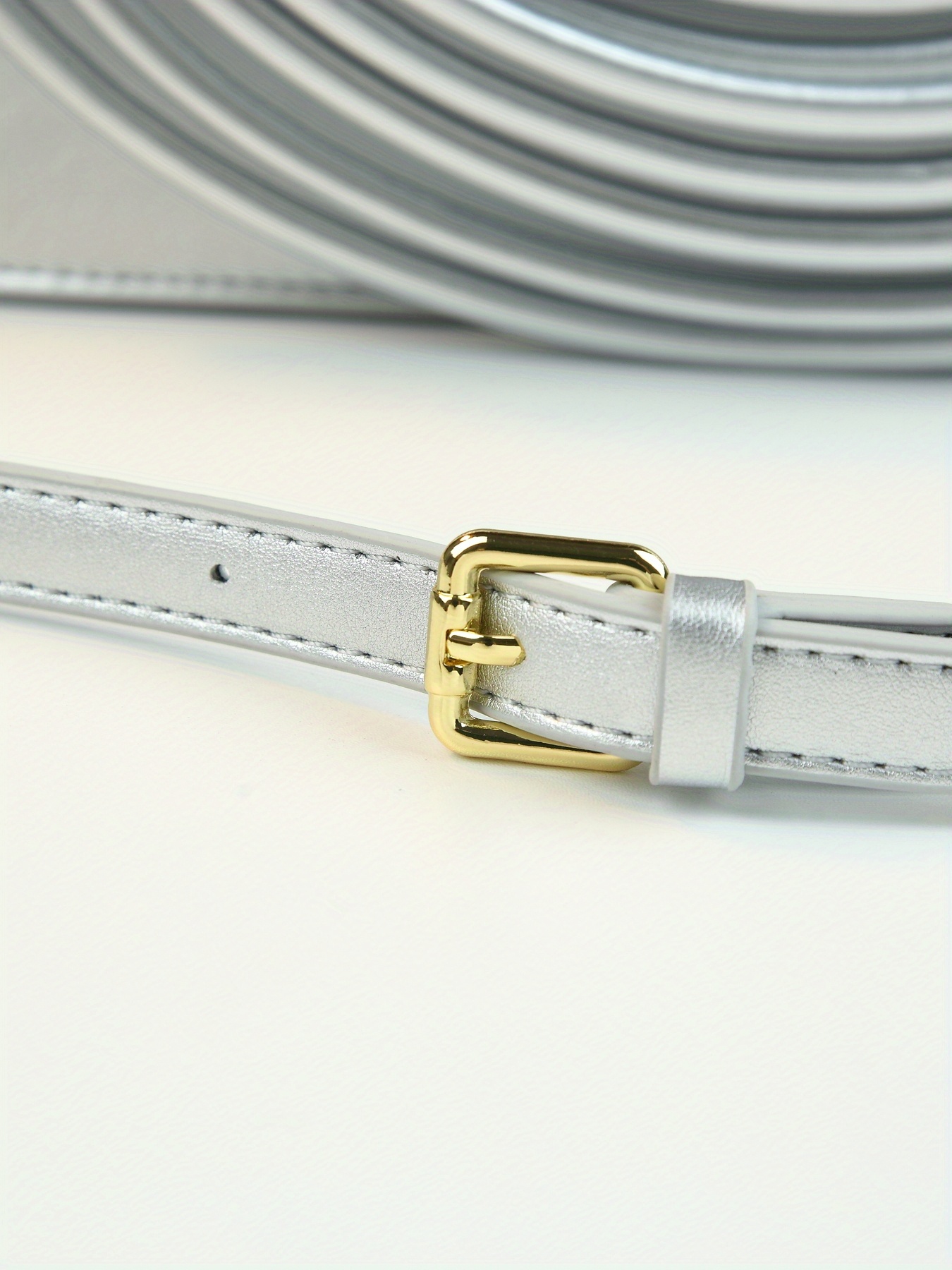 Stylish Solid Color Line Design Handheld Small Square Evening Bag for Women