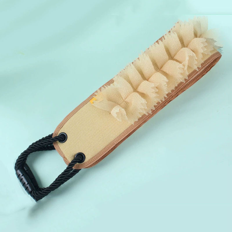 TEMU 1pc 36.4 Inch Extra Long Dual-sided Bath Scrubber With Ergonomic Handle - Exfoliating Back Scrubber For Shower & Body Care, Durable Loofah &