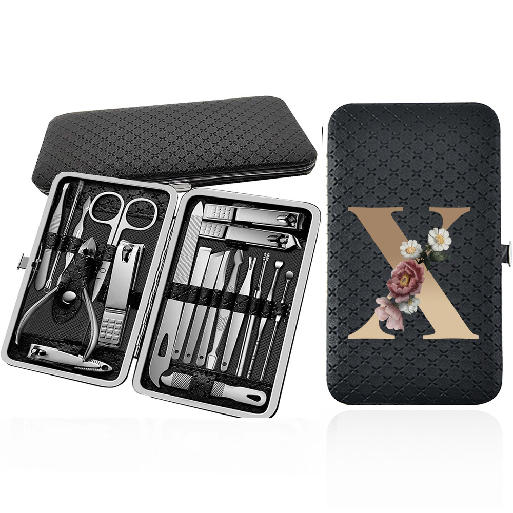 Portable 19pcs Nail Clipper Set with Beauty Tools