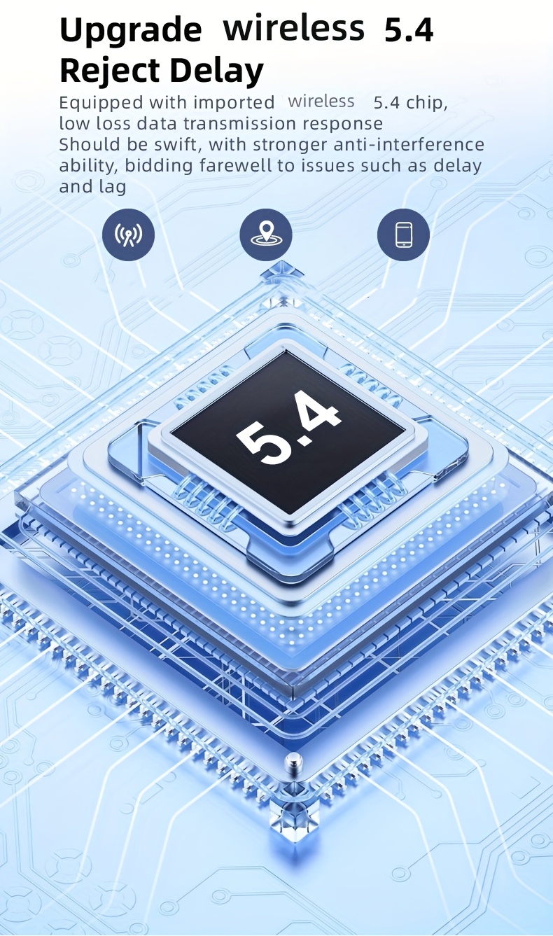 2025 Advanced Wireless Headphones - Touch Control, High-Quality Sound Suitable for Sports, Music, and Gaming- Compatible with IOS/Android