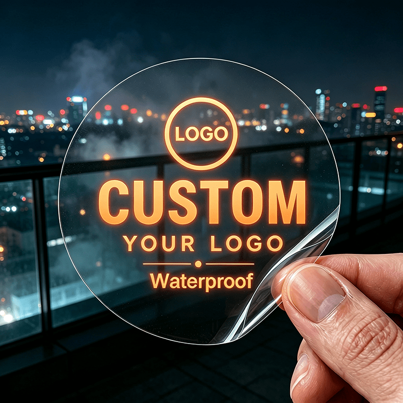 TEMU Custom Transparent Stickers 1.57/1.97/2.36/2.76/3.15/3.54/4 Inches, Printable Text/logo/image, Tear-resistant And Sun-resistant, Self-adhesive