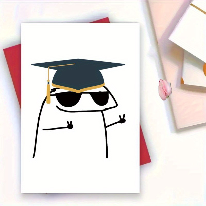 TEMU 1 Design Graduation Greeting Card - German Congratulations For Passing High School Or University Exams, Obtaining A License, Or In Training -