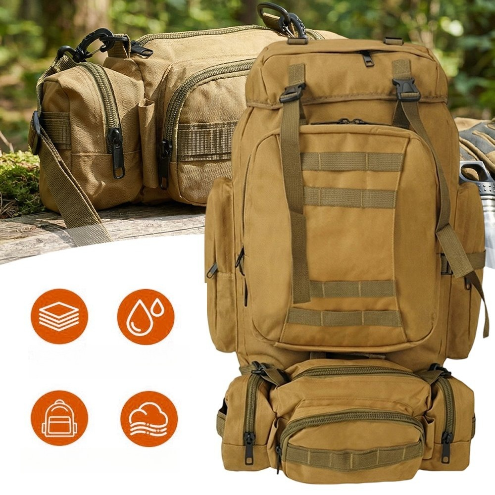 Image of 100l Large Capacity Backpack With Detachable Small Bag Design Perfect For Hunting Hiking Camping Outdoor Travel