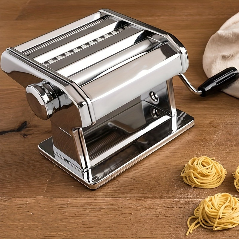 TEMU 150mm Classic Manual Pasta Maker, Stainless Steel Manual Pasta Maker, Pasta Method Spiralizer, Pasta Roller, Durable Kitchen Gadgets - For And -
