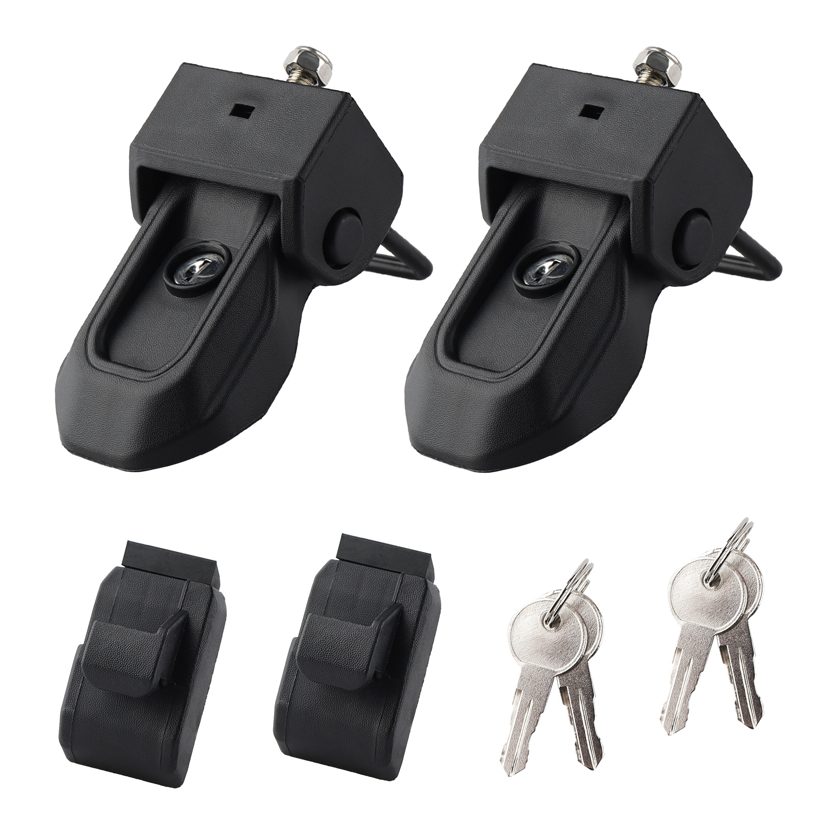 TEMU Hood Latches Locking Hood Catch Kit Made Of Aluminum Alloy, Designed For For Wrangler Models From 2018 To 2023, Without Battery