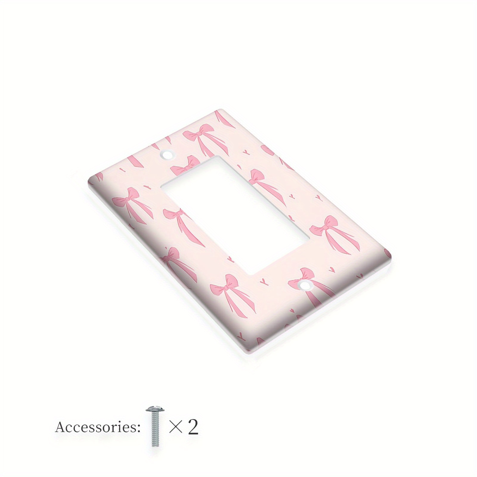 TEMU 1pc Plaque Murale à Nœud Papillon 1 Gang/2 Gang | Couvercle de Commutateur d'Éclairage | Panneau Décoratif, Cache Prise pour Cuisine, Bureau et