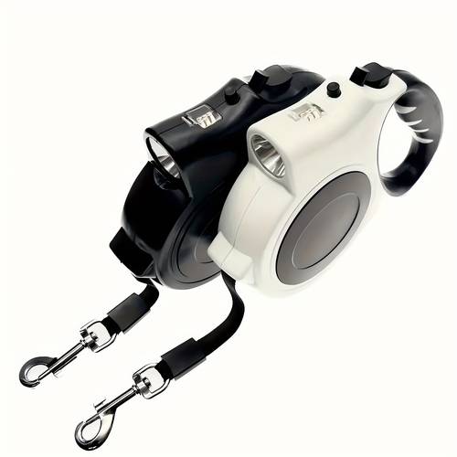 1pc 16 feet led retractable dog leash with built in lights adjustable durable pvc traction line small and medium dogs night and jogging retractable dog leash